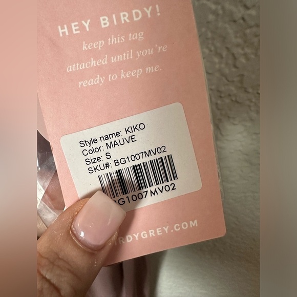 NWT Birdy Grey Kiko Dress in Mesh Mauve - Picture 4 of 6